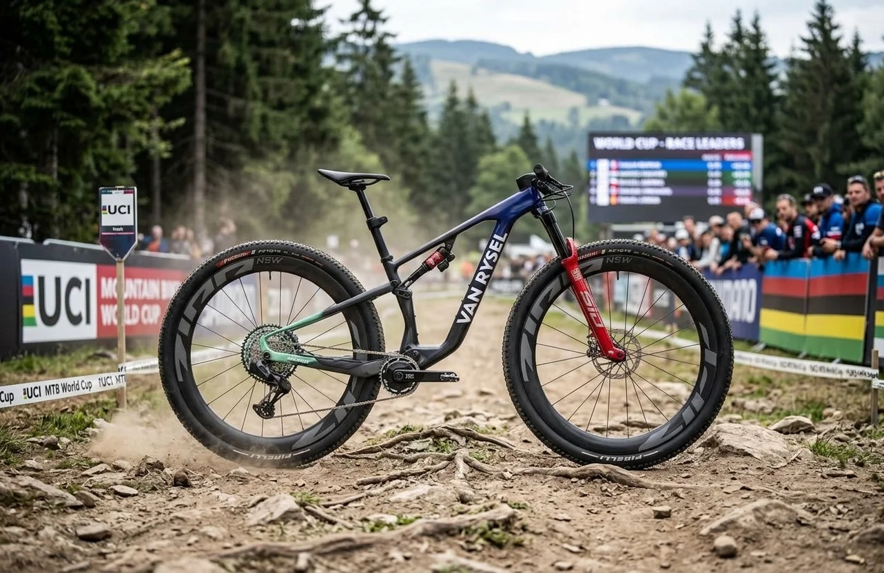 VAN RYSEL RCR-XC irrumpe con ruedas de 32 pulgadas y aerodinámica de túnel de viento para el equipo DECATHLON FORD en 2027