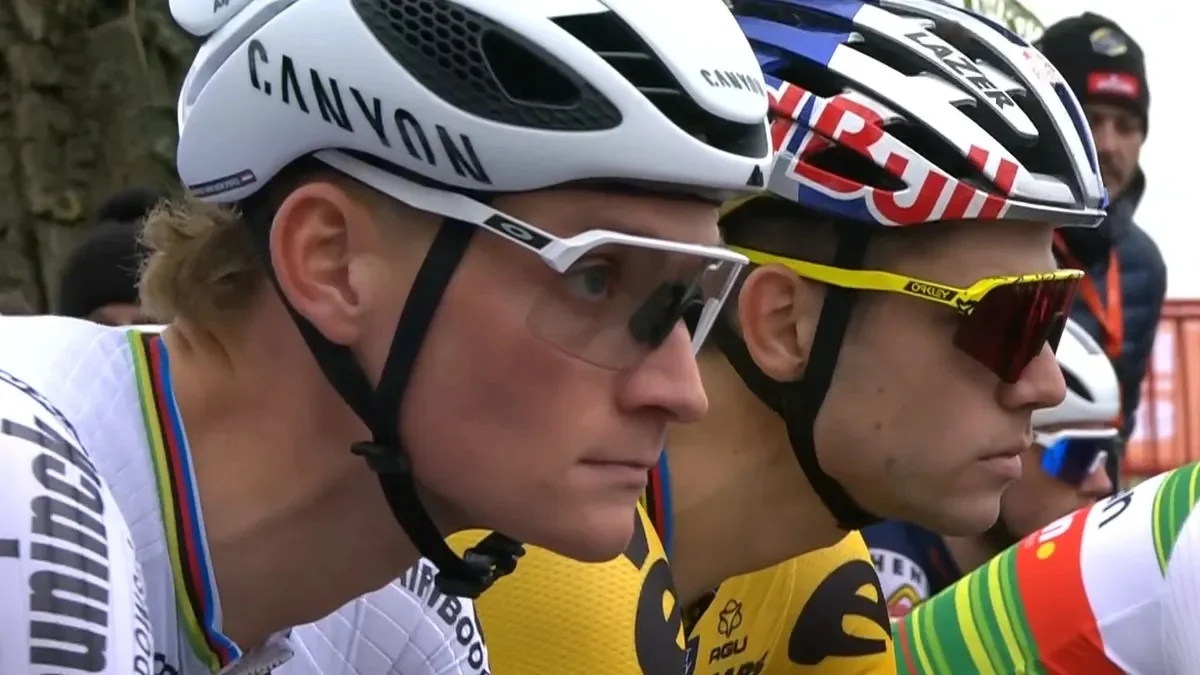 Victoria magistral de Mathieu van der Poel tras batir a Wout van Aert en el X2O Trofee de Hofstade