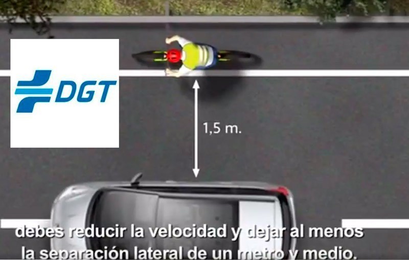 Vídeo: Cómo adelantar a un ciclista en carretera por la DGT