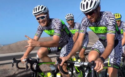 Vídeo: El Tinkoff ya rueda por Gran Canaria