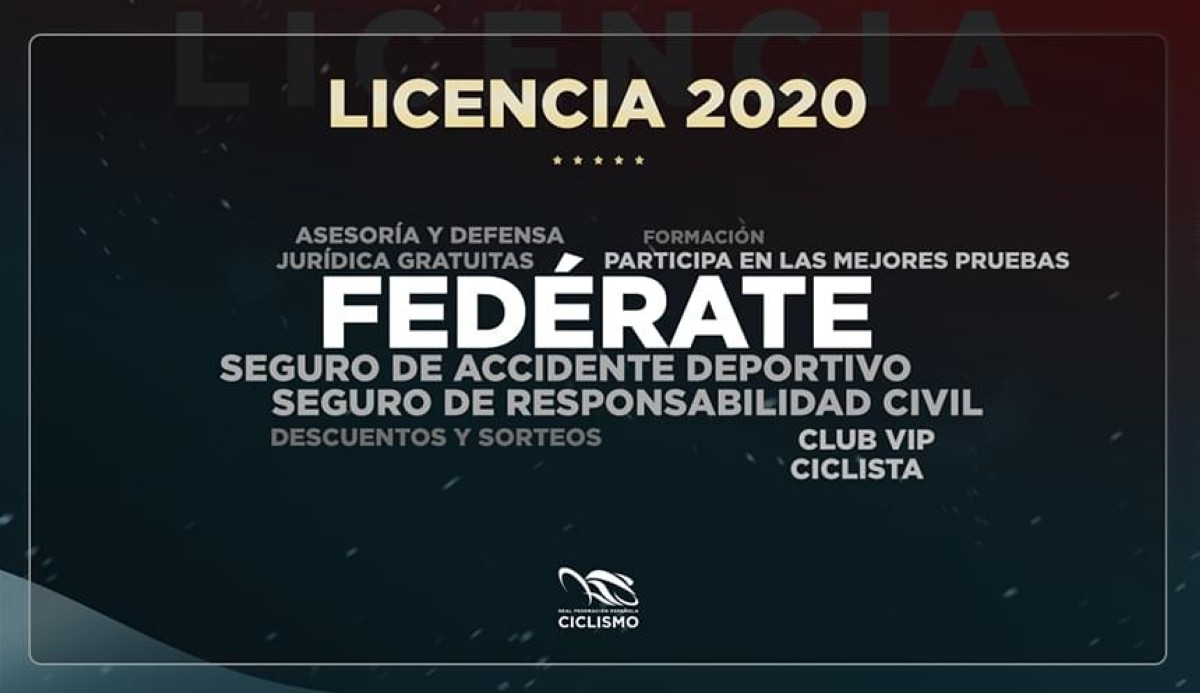 Ya puedes solicitar tu licencia y Carnet Ciclista para la temporada 2020