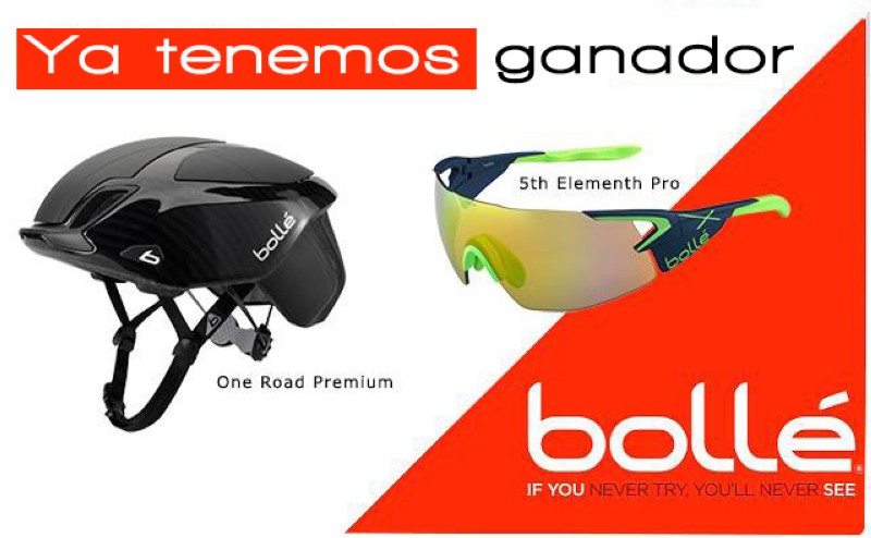 Ya tenemos ganador del casco y gafas Bollé